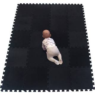 YIMINYUER 20 fliser (30 cm? 30 cm? 1 cm hver flise) Babyblde puslespil-legemtter Brn Tykke EVA-skumgulv Smbrn og brns blde sammenlsende m