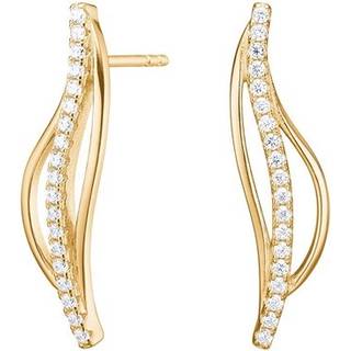 Joanli Nor RAMIRANOR øreringe i forgyldt sølv m. zirkonia