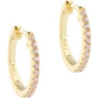 Aqua dulce Rose Raya 15mm creoler forgyldt sølv - 5785