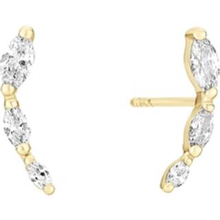 Lund Copenhagen ørestikker i 8 kt guld med cubic zirkonia