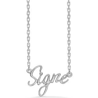 Navnehalskæde i sølv - Signe