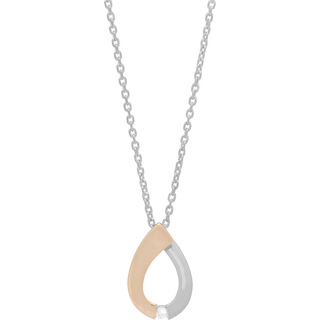 Siersbøl sølvvedhøæn med diamant 0.03ct w/p og 8kt. guld