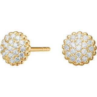 Siersbøl - 8 kt guld øreringe pavé sat med zirkonia