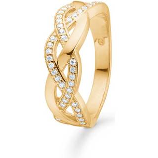 Mads Z Lina ring i 8 kt guld med cubic zirkonia - Str. 52