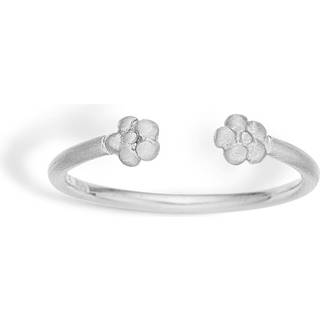 Blossom mat åben sølv ring med blomster - Str. 53