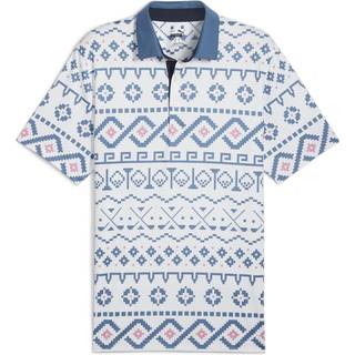 Puma Polo Fair Isle, hvid/blå