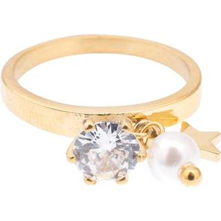 DARK Single Crystal Ring With Charm Crystal Size 2