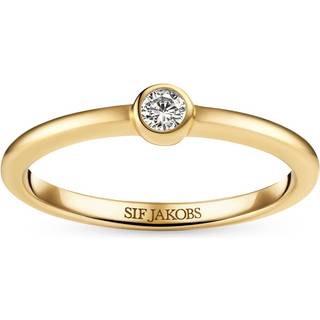 Sif Jakobs Sarzana Uno ring i guldbelagt med cubic zirkonia - Str. 50