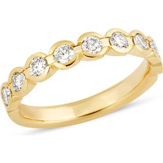 Nuran guldring i med 9 brillanter - Str. 54