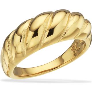 Scrouples Molly snoet ring i guldfarvet stål - Str. 58