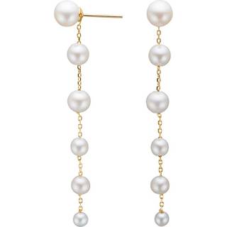 Siersbøl - Perleøreringe i forgyldt sølv med 6 perler