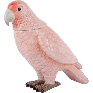 Opbevaringskrukke Bird 12,3x20,7cm keramik lyserød
