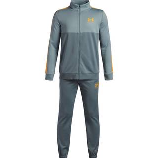 Under Armour Rival Colorblock Boys' Knit Tracksuit Jasper Blue / Serpentine / Squad Orange YSM (127 - 137 cm)
