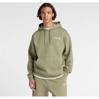 Linear Graphic Fleece Hoodie - Dark Olivine - S