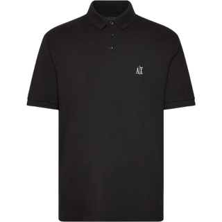 Armani Exchange Logo Polo T Shirt Black