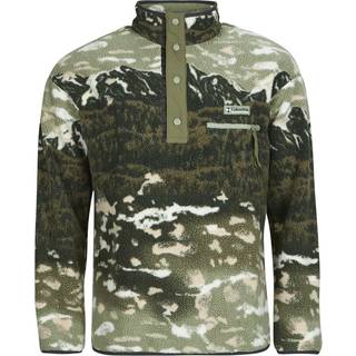 Columbia Helvetia II Printed Half Snap Fleece Fleecesweatere Herrer størrelse L farve olivengrøn