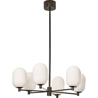 Watt & Veke Noor Lysekrone 65 Cm Opal / - Lysekroner & Loftskroner Mundblæst Opalglas Sort - T43651901