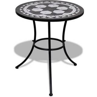 bistrobord 60 cm mosaik sort og hvid