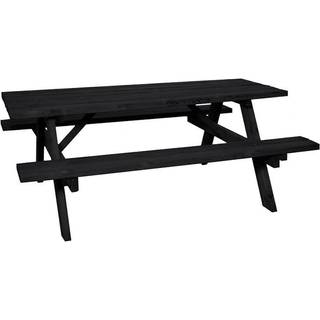 HORTUS bord-/bænkesæt fyrretræ sort 177 x 155 cm