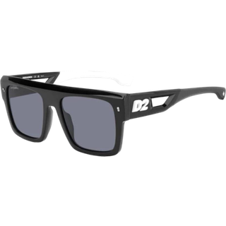 Dsquared2 Mand D2 0127/S 80S/IR Solbriller Acetat Sort Grå Firkantet Normal