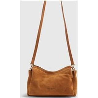 River Island River Island Brown Leather Triple Compartment Cross Body Bag
