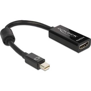 Delock Adapter mini DisplayPort han til HDMI hun, Passiv - Sort