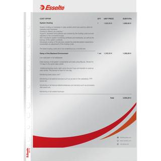 ESSELTE Lomme premium 75my A4 glasklar æske /100 56113
