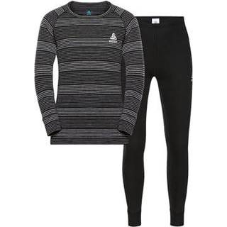 Odlo Kid's Long Active Warm Eco Set Syntetisk undertøj Børn størrelse 140 farve grå