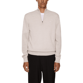 J.Lindeberg Kiyan Merino Half Zip Moonbeam Melange