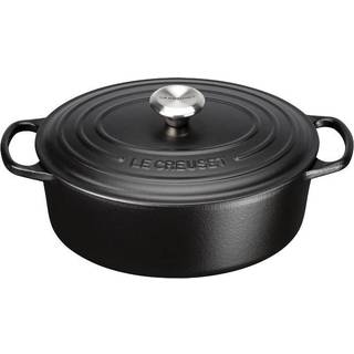 Le Creuset Signature Gryde Oval 31 Cm Matsort - Gryder Emaljeret Støbejern Mat Sort - 21178310000430