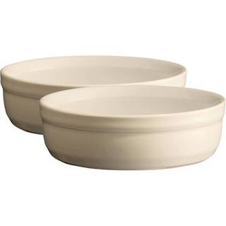Sæt med 2 Creme Brulee plader, keramik, 12 cm, Clay - Emile Henry