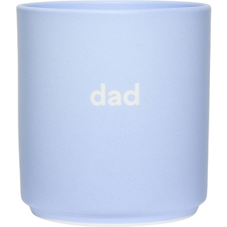 Design Letters Vip Favourite Kop 25 Cl Dad - Kaffekopper Benporcelæn Lyseblå - 10101002DSTBDAD