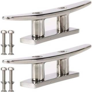 Bdklempe rustfrit stl marineklompe 4 tommer dockklampe Bdreb-bindeklampe Marinedksklips 2 stk.