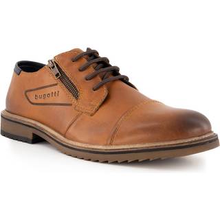 bugatti Herren Schnürschuhe braun Glattleder