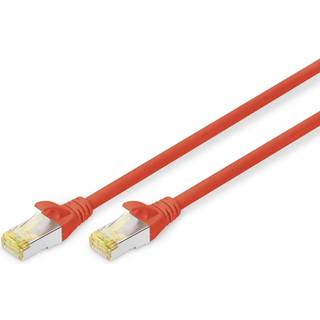 DIGITUS CAT 6A S-FTP - 0.25m - Rød - 0.25 meter