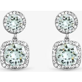 Jon Richard Jon Richard Silver Plated Aqua Stone Drop Earrings