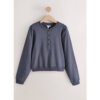 Next Vasket Henley-Sweatshirt med langærmet
