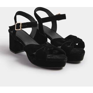 Yours Curve Yours Curve Black Extra Wide Fit Chunky Platform Sandals