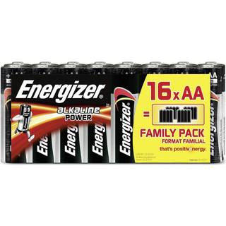 Energizer Alkaline Power AA / E91 Batterier (16 Stk. Pakning)