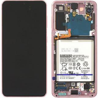Samsung Galaxy S21 LCD Skærm inkl. Batteri Original - Phantom Pink