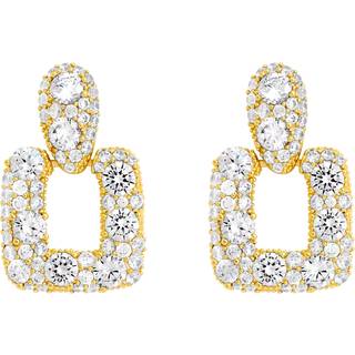 Jon Richard Jon Richard Forgyldte og Pavede Dørhammer Øreringe