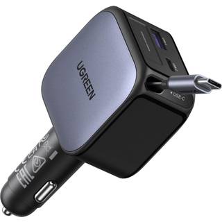 UGREEN 90 W Fast Car Charger with Retractable Cable