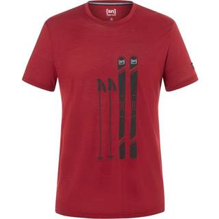 super.natural Skiing Gear Tee Merino-shirt Herrer størrelse XXL farve rød