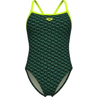 Arena Women's Monogram Swimsuit Challenge Back Badedragt Damer størrelse 32 farve grøn
