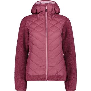 CMP Women's Jacket Hybrid Fix Hood Fleecejakke Damer størrelse 44 farve rød