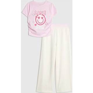 River Island River Island Cream Smiley Top & Track Jogger Set