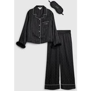 River Island River Island Black Hotfix Fur Cuff Pyjamas