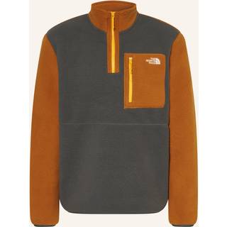 The North Face Men's Yumiori 1/4 Zip Fleece Jacket Asphalt Grey/Burnt Umber, S