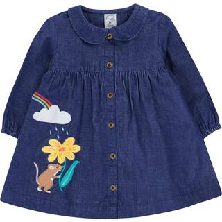 Frugi Frugi Blå Mary Fløjl Kjole - 50-62cm (op til 3 måneder)
