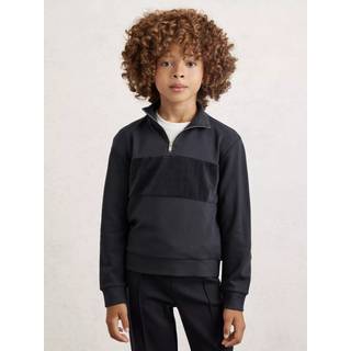 Reiss Reiss Selin Slim Fit Half-Line Højhalset Velour Sweatshirt